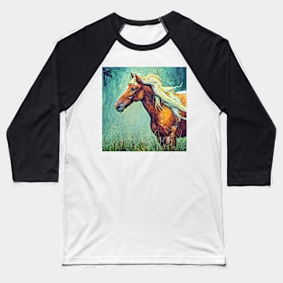 sketch of a horse in greens Baseball T-Shirt